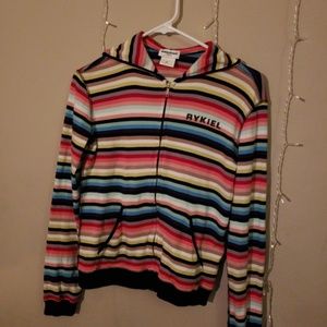 Sonya Rykiel colorful striped zip up hoodie